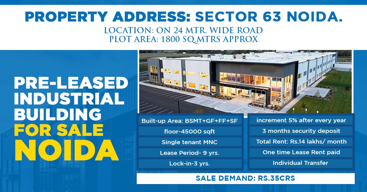 Industrial Building for Sale in Noida Sec-63